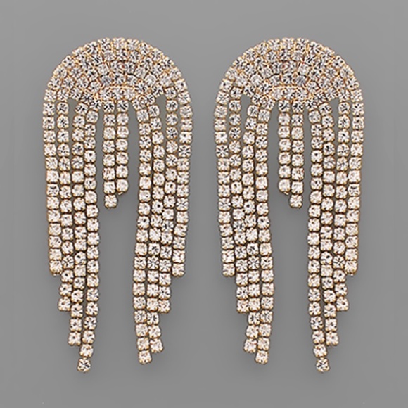 Fringed Arch Earrings - Picture 2 of 2